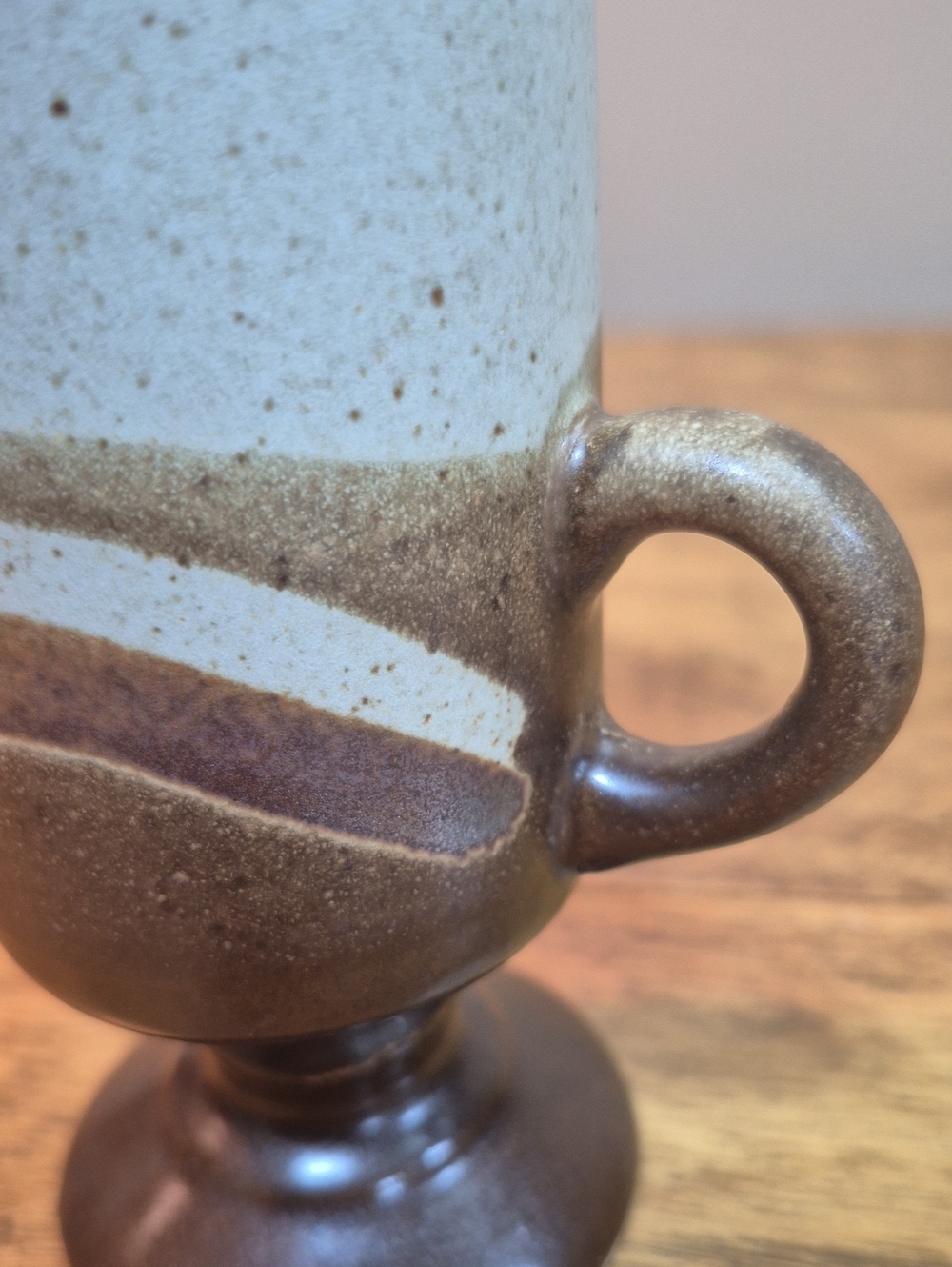 OTAGIRI Vintage 1970s Earthenware Stoneware Pedestal Footed Mugs, Set of 4 - Picture 8 of 16